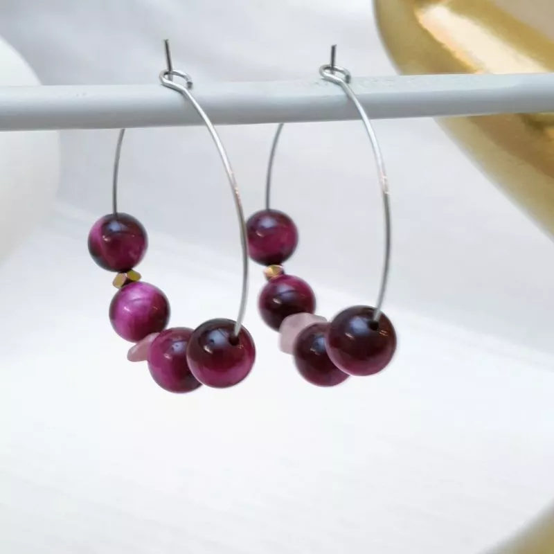 Boucles d'oreilles rondes