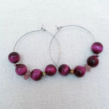 Boucles d'oreilles rondes