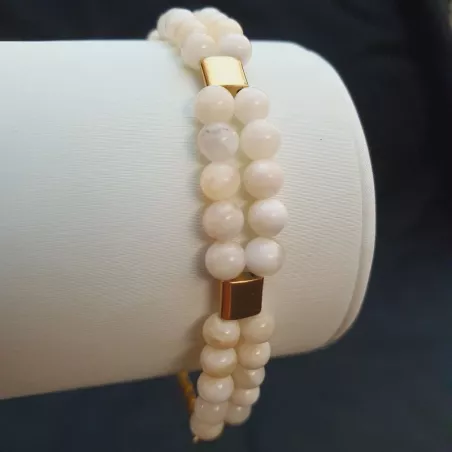 Bracelet fin double rang