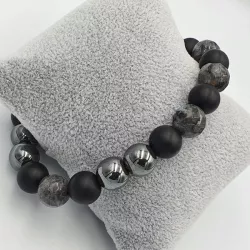 Bracelet en pierres rondes