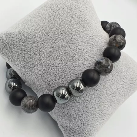 Bracelet en pierres rondes