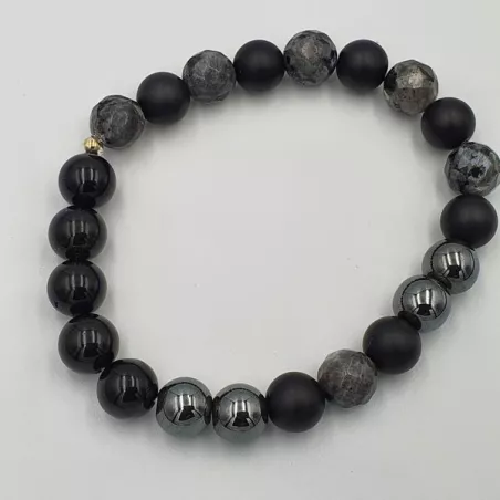 Bracelet en pierres rondes