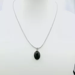 Collier fin avec pendentif cabochon