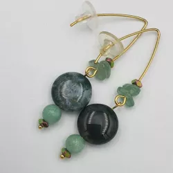 Boucles petits crochets vert d'eau
