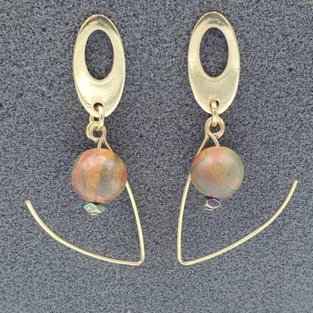 Boucles d'oreilles décalées "or"