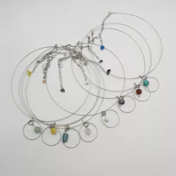 Colliers "ras du cou" couleur argent