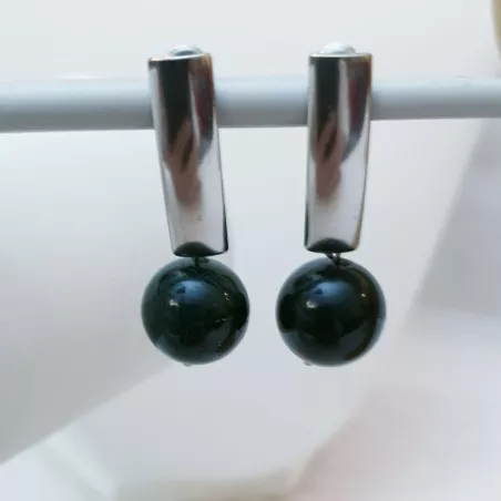 Boucles d'oreilles pendants en agate indien