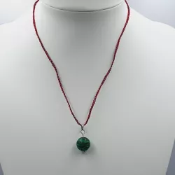 Colliers fil crochet "argent" pierres au choix
