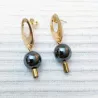 Boucles d'oreilles avec perles en hématite