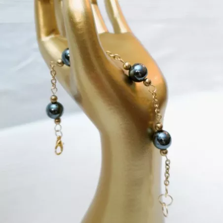 Bracelet avec breloques couleur "or"