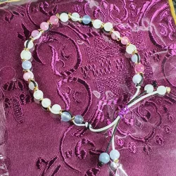 Bracelet fil en blanc et noir