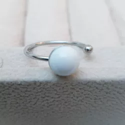 Bague agate blanche