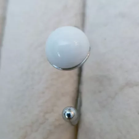 Bague agate blanche