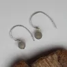 Boucles d'oreilles tendance avec pierre de lune naturelle

