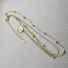 Collier tout argent plaqué or double rang