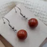 Boucles Physalis – Jaspe rouge – vue 13