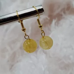 Boucles Physalis – Citrine – vue 3
