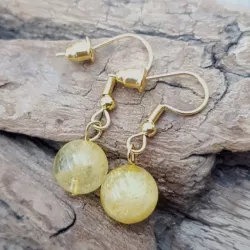 Boucles Physalis – Citrine – vue 4