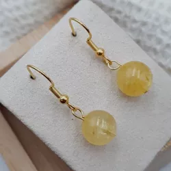 Boucles Physalis – Citrine – vue 5