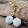 Boucles Physalis – Howlite – vue 7