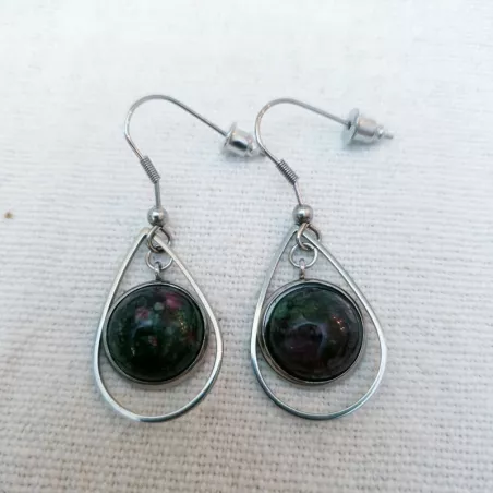Boucles d'oreilles Cabochon en morganite
