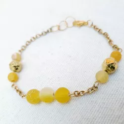 Bracelet avec perles en agate fissuré