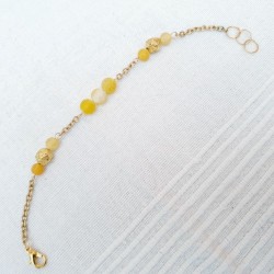 Bracelet avec perles en agate fissuré