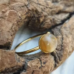 Sélectionnez acier inoxydable couleur "or" ou "argent" et votre pierre naturelle selon la disponibilité