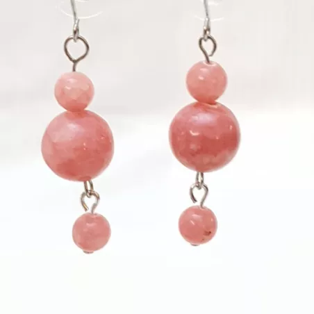 Boucles d'oreilles rhodonite