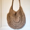 Sac hobo Juber, fait main au crochet en fil de jute