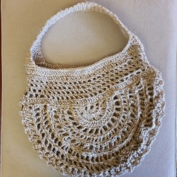 Sac hobo Juber, fait main au crochet en fil de jute