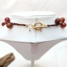 Collier sur fil en tourmaline dragon rouge