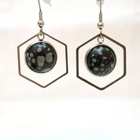 Boucles d'oreilles pendants géométriques