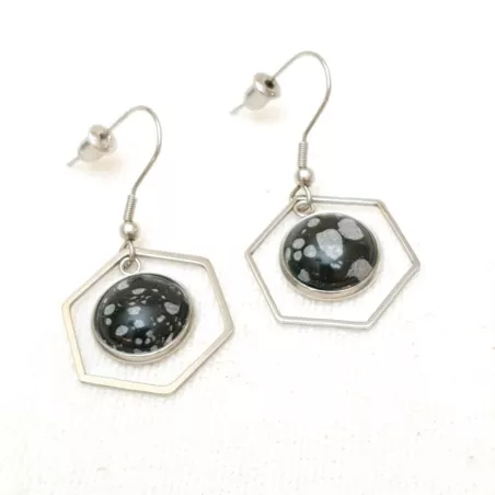 Boucles d'oreilles pendants géométriques