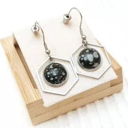 Boucles d'oreilles pendants géométriques