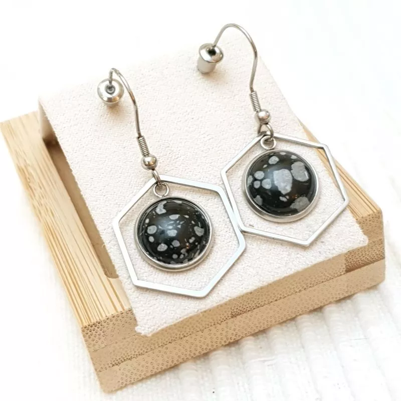 Boucles d'oreilles pendants géométriques