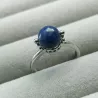 Bague Mollis réglable avec pierre naturelle ronde