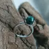 Bague Mollis réglable avec pierre naturelle ronde