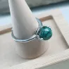 Bague Mollis réglable avec pierre naturelle ronde