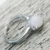 Bague Mollis réglable avec pierre naturelle ronde