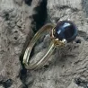 Bague Mollis réglable avec pierre naturelle ronde
