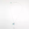 Le Collier Chiara est un collier pendentif réglable avec perle d'eau en argent et turquoise