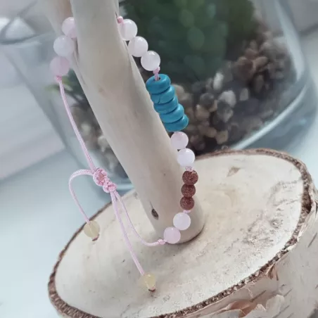 Bracelet Anno quartz rose