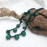 Collier en malachite verte crochet collection crochet avec fermoir reglable Bouly&Cailloux