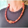 le collier urarti en pierre naturelle agate rouge