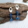 Boucles d'oreilles en perles bleues
