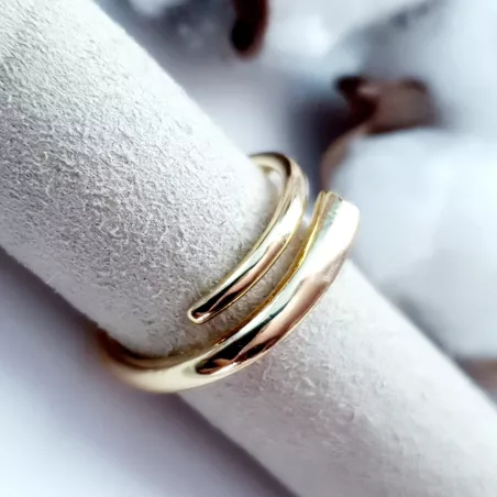 Bague Dracaena réglable en acier inoxydable argenté ou doré moderne