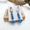 Boucles d'oreilles en perles bleues