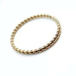 bague Zigzag anneau torsadé en acier inoxydable argenté ou doré
