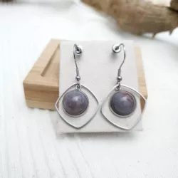 Boucles crochets agates indiens